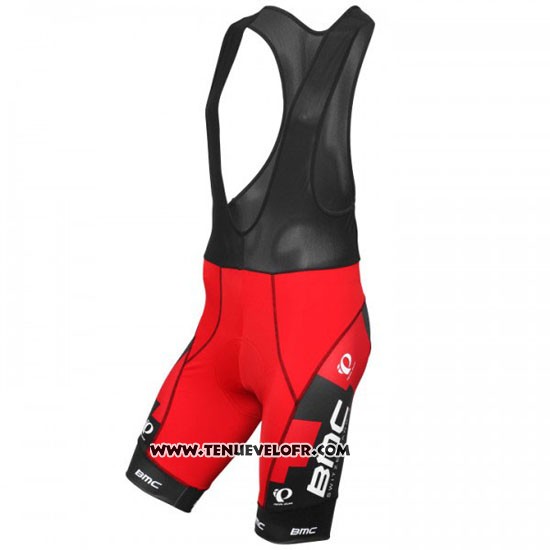 2016 Maillot Ciclismo BMC Noir et Rouge Manches Courtes et Cuissard